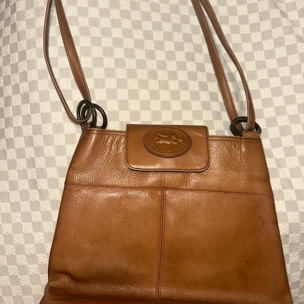 American Angel Tan Genuine Leather Shoulder Bag